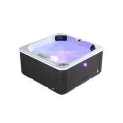 Canadian Spa Co Saskatoon 120 Volt 4 - Person 12 - Jet Acrylic Square Plug And Play Hot Tub with Ozonator in Black (Part number: KH-10084)