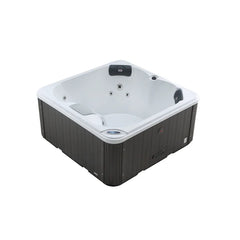Canadian Spa Co Saskatoon 120 Volt 4 - Person 12 - Jet Acrylic Square Plug And Play Hot Tub with Ozonator in Black (Part number: KH-10084)