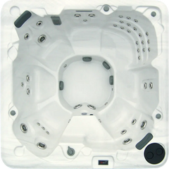 Futura Spas 220 Volt 8 - Person 88 - Jet Acrylic Square Hot Tub with Ozonator in Slate Gray (Part number: WF MP88silver/s)